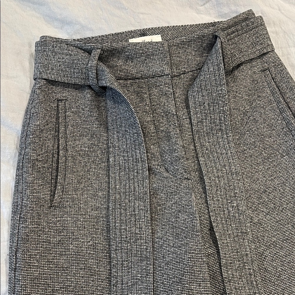 Gray Wilfred cropped wool dress pants